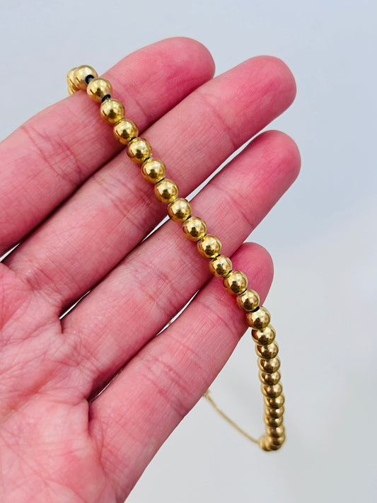 Gold Filled 4.5mm Beaded Chain Anklet | Bold Everyday Jewelry by HAUS OF MONOGRAM