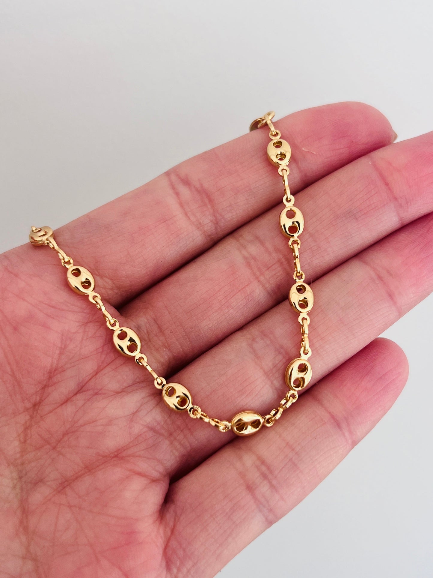 18KT Gold Filled Bracelets, Gold Filled 4.5mm Puff Bracelet | Chunky Everyday Style by HAUS OF MONOGRAM