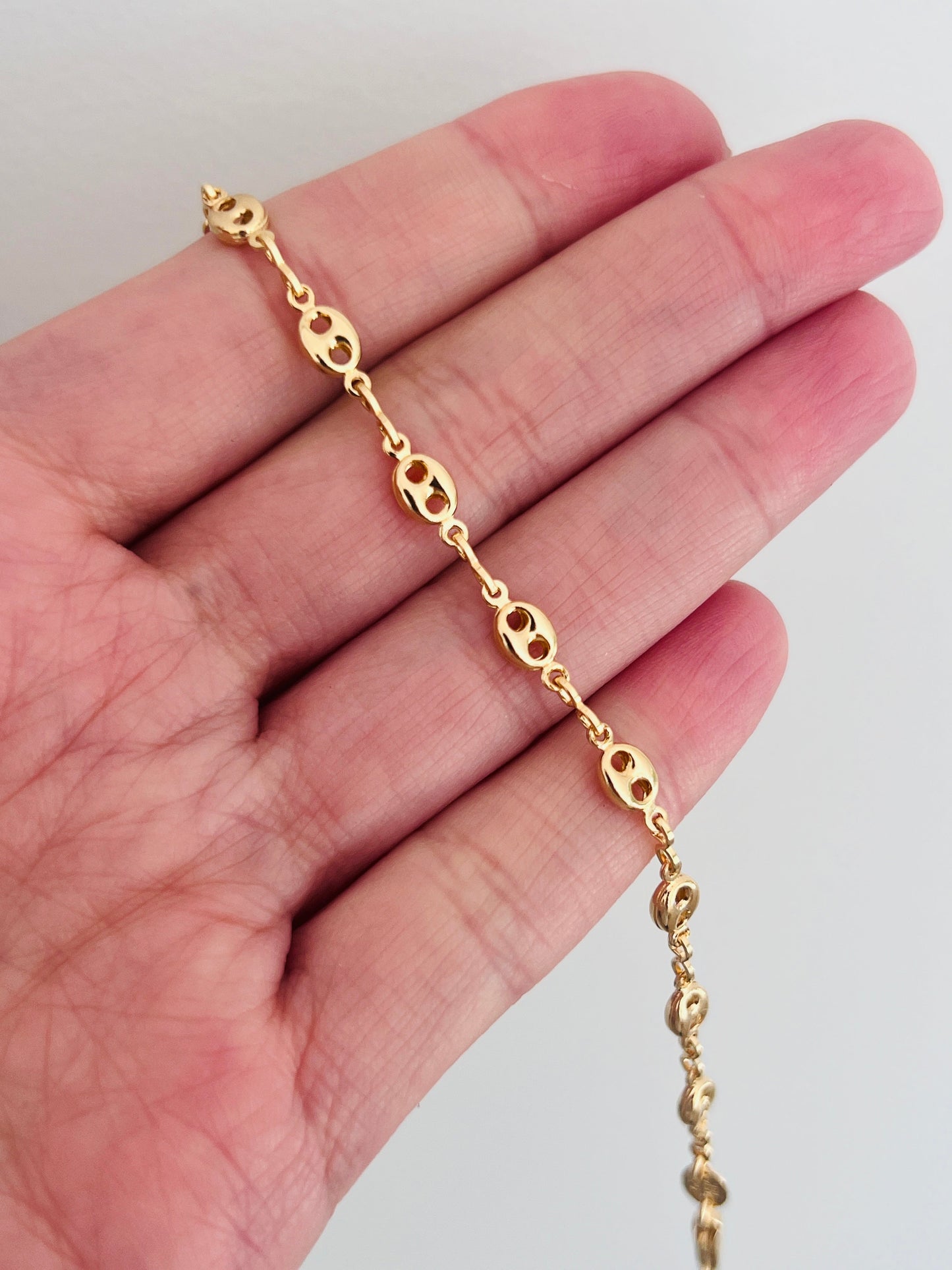 18KT Gold Filled Bracelets, Gold Filled 4.5mm Puff Bracelet | Chunky Everyday Style by HAUS OF MONOGRAM