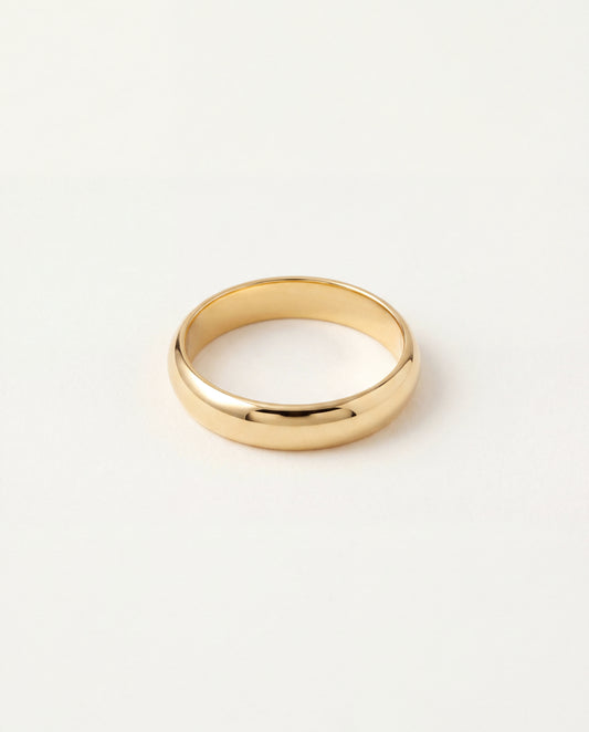 18KT Gold Filled Rings, Gold Filled 4mm Band Ring | Minimal Thick Stacking Ring by HAUS OF MONOGRAM