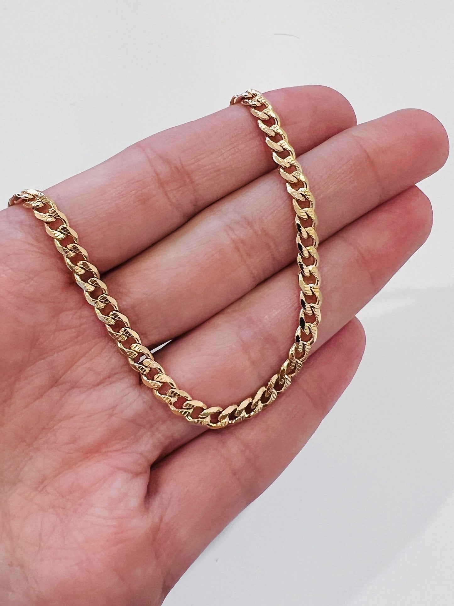 18KT Gold Filled Bracelets, Gold Filled 4mm Curb Bracelet | Bold Everyday Essential by HAUS OF MONOGRAM