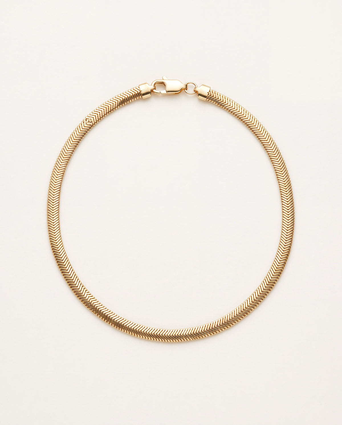 18KT Gold Filled Anklets, Gold Filled 4mm Magic Herringbone Anklet | Luxe Shine for Every Step by HAUS OF MONOGRAM