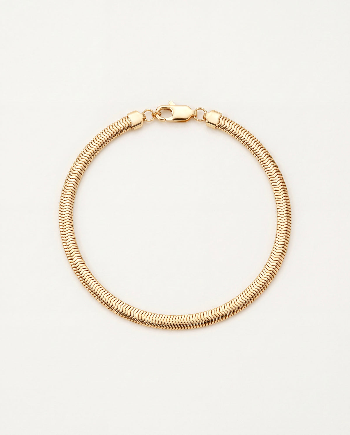 18KT Gold Filled Bracelets, Gold Filled 4mm Magic Herringbone Bracelet | Sleek Shine, Timeless Elegance by HAUS OF MONOGRAM