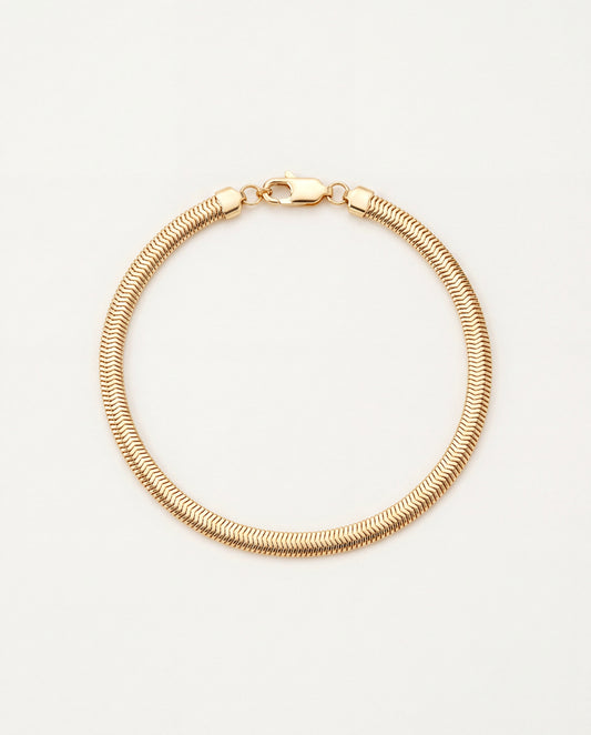 18KT Gold Filled Bracelets, Gold Filled 4mm Magic Herringbone Bracelet | Sleek Shine, Timeless Elegance by HAUS OF MONOGRAM