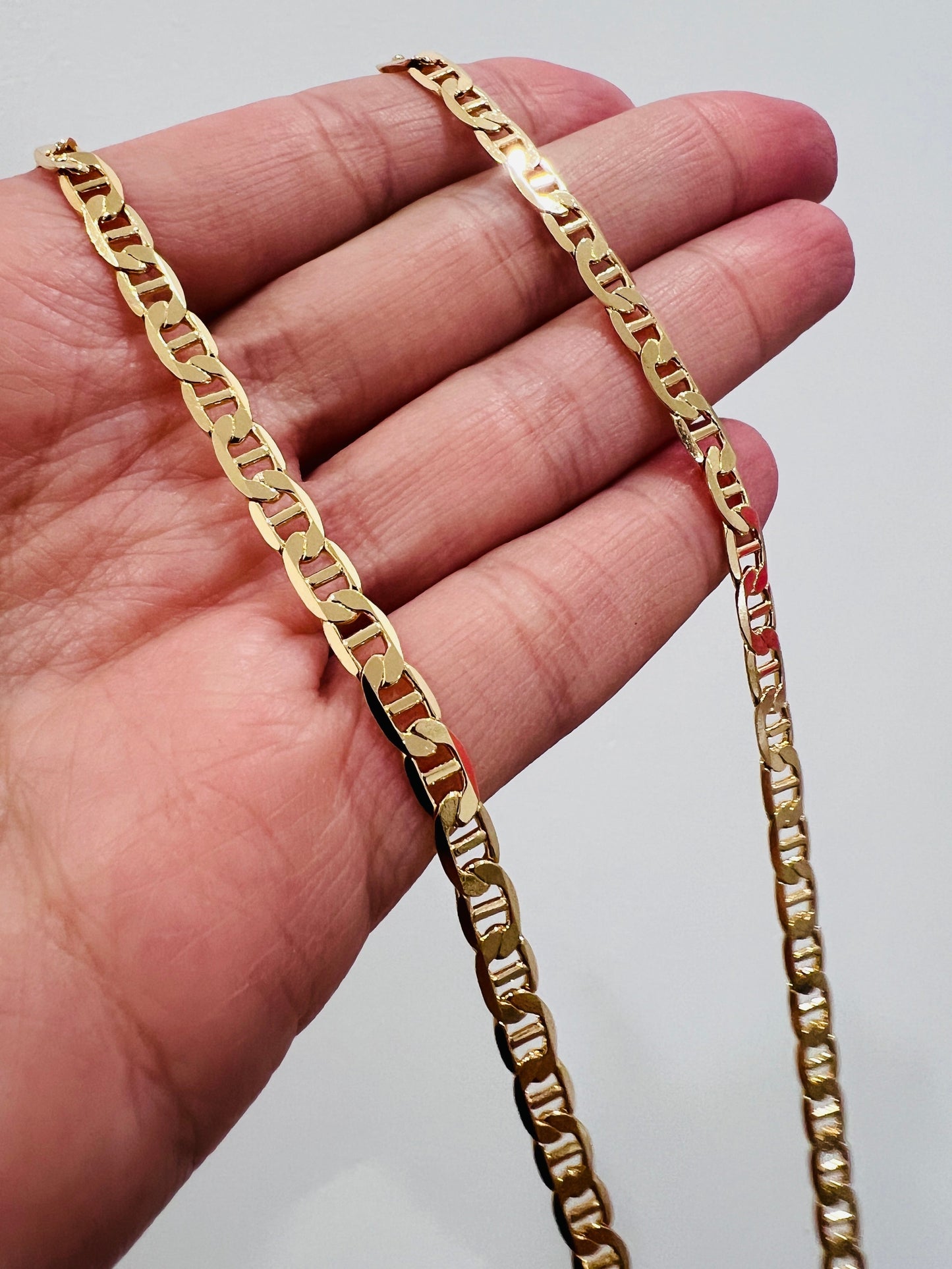 18KT Gold Filled Men's Chains, Gold Filled 4mm Mariner Chain | Bold & Timeless Style by HAUS OF MONOGRAM