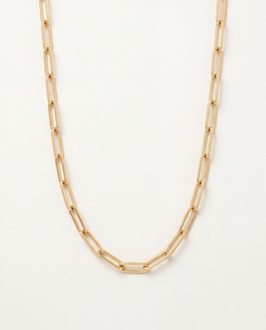 18KT Gold Filled Necklaces, Gold Filled Paperclip Necklace | 18kt 4mm Chain in 16" 18" 20" by HAUS OF MONOGRAM