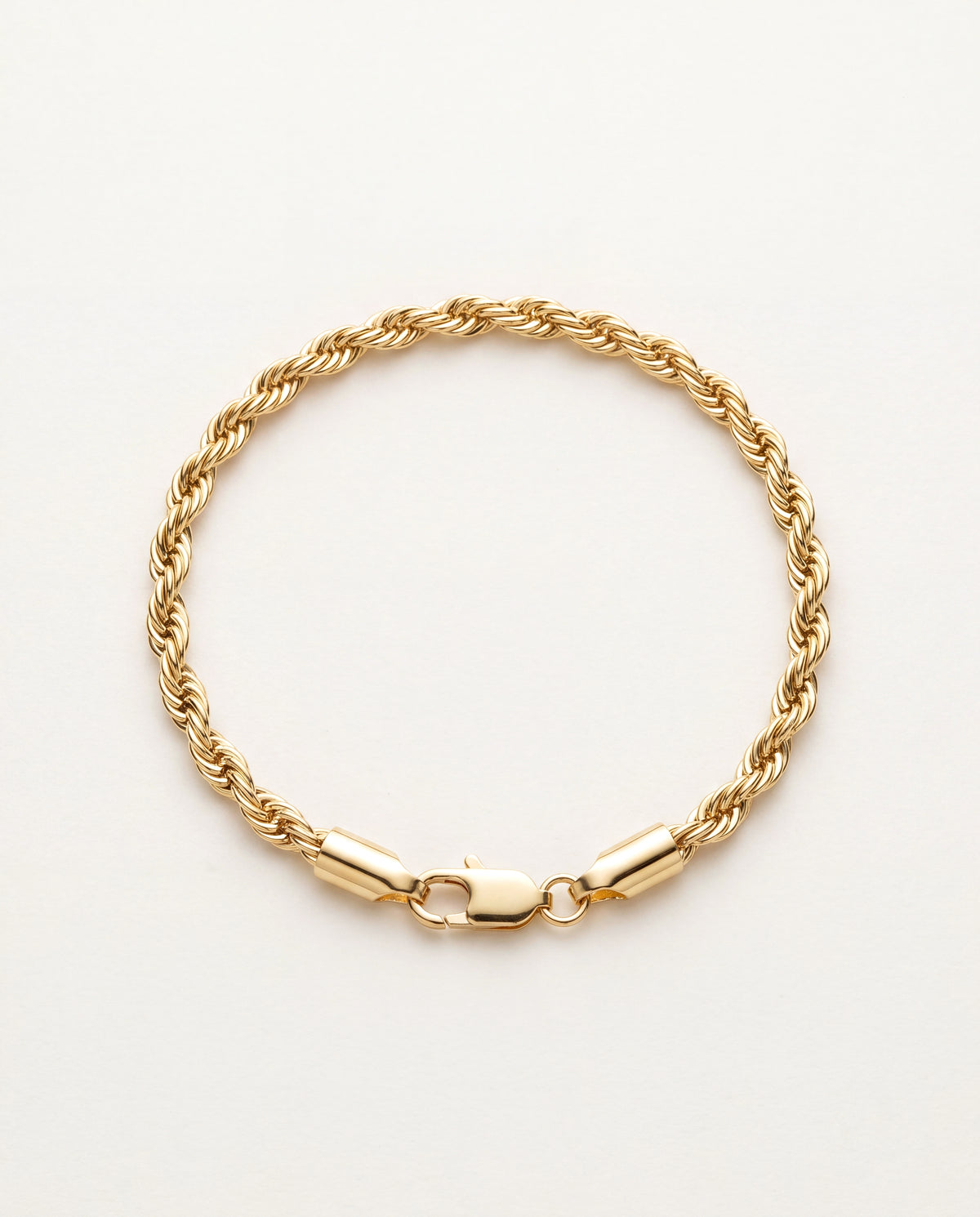 18KT Gold Filled Men's Bracelet, Gold Filled 4mm Rope Bracelet | Chunky Gold Chain by HAUS OF MONOGRAM