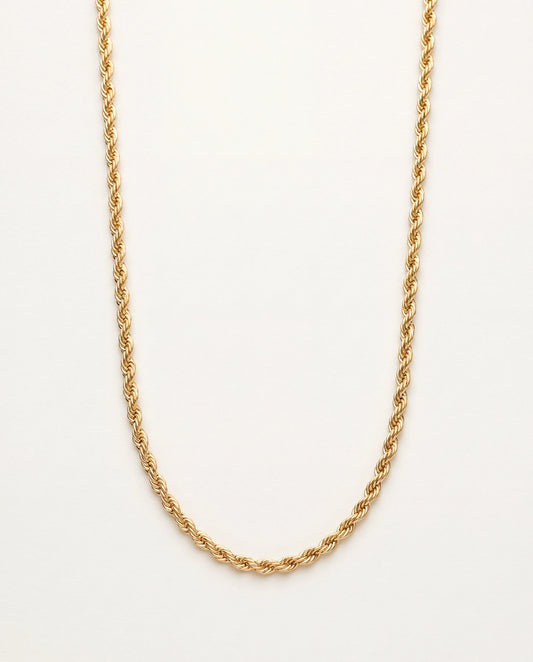 18KT Gold Filled Necklaces, Gold Filled 4mm Rope Necklace | Bold Statement, Everyday Shine by HAUS OF MONOGRAM