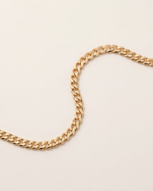 18KT Gold Filled Bracelets, Gold Filled 5.5mm Curb Bracelet | Classic Weight, Everyday Edge by HAUS OF MONOGRAM