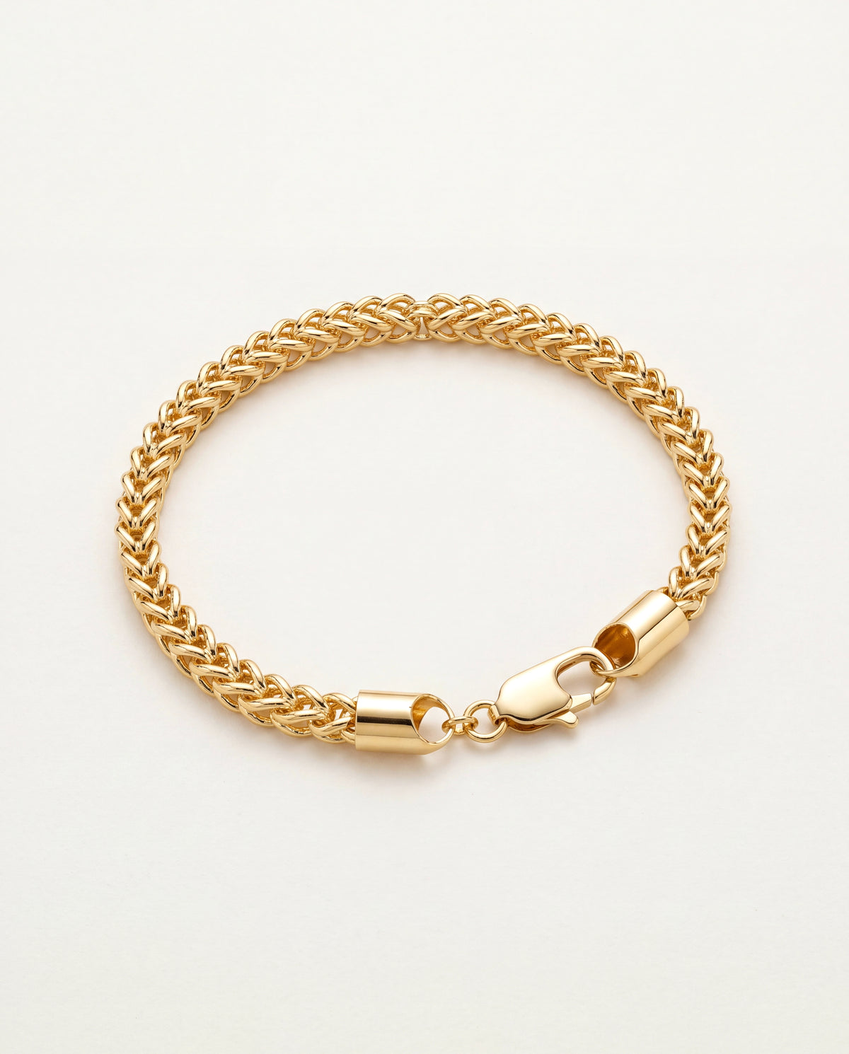 18KT Gold Filled Bracelets, Gold Filled 5.5mm Mesh Bracelet Flexible | 7.25 Inch Fit by HAUS OF MONOGRAM