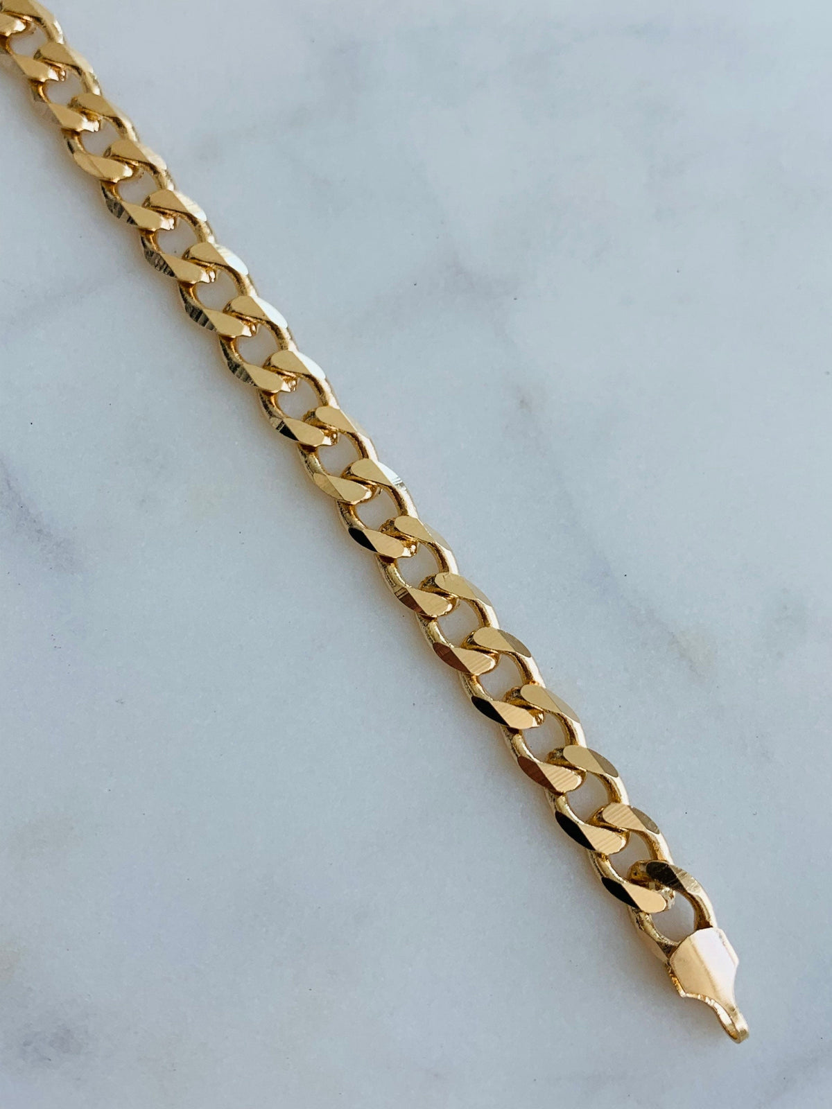 18KT Gold Filled Bracelets, Gold Filled 5.5mm Curb Bracelet | Classic Weight, Everyday Edge by HAUS OF MONOGRAM