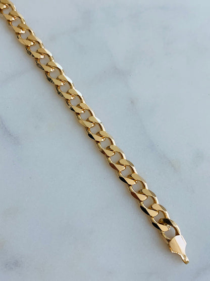 18KT Gold Filled Bracelets, Gold Filled 5.5mm Curb Bracelet | Classic Weight, Everyday Edge by HAUS OF MONOGRAM