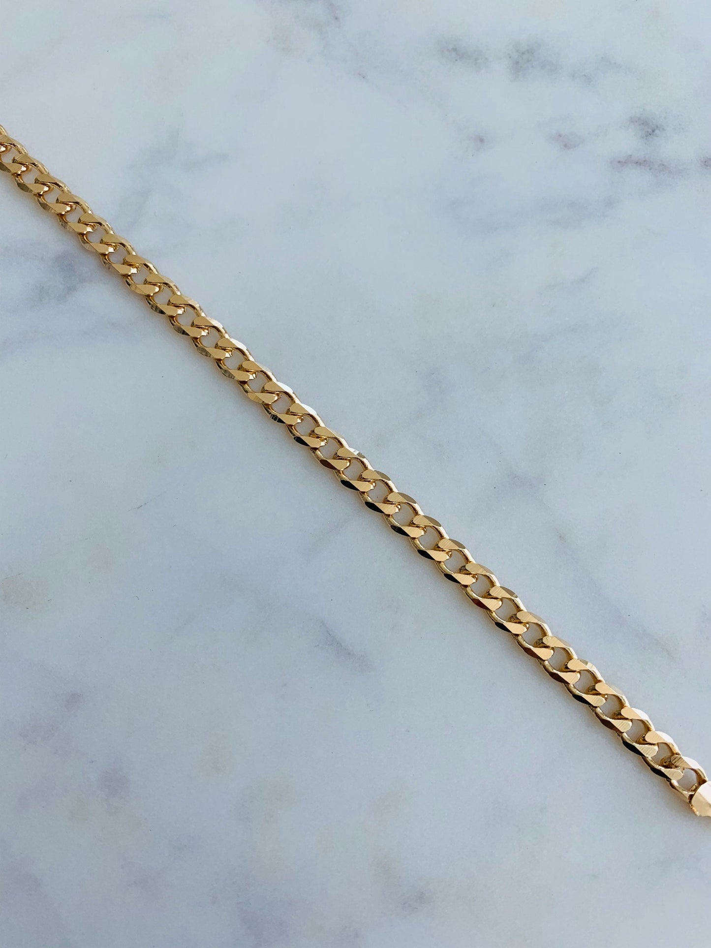 18KT Gold Filled Bracelets, Gold Filled 5.5mm Curb Bracelet | Classic Weight, Everyday Edge by HAUS OF MONOGRAM