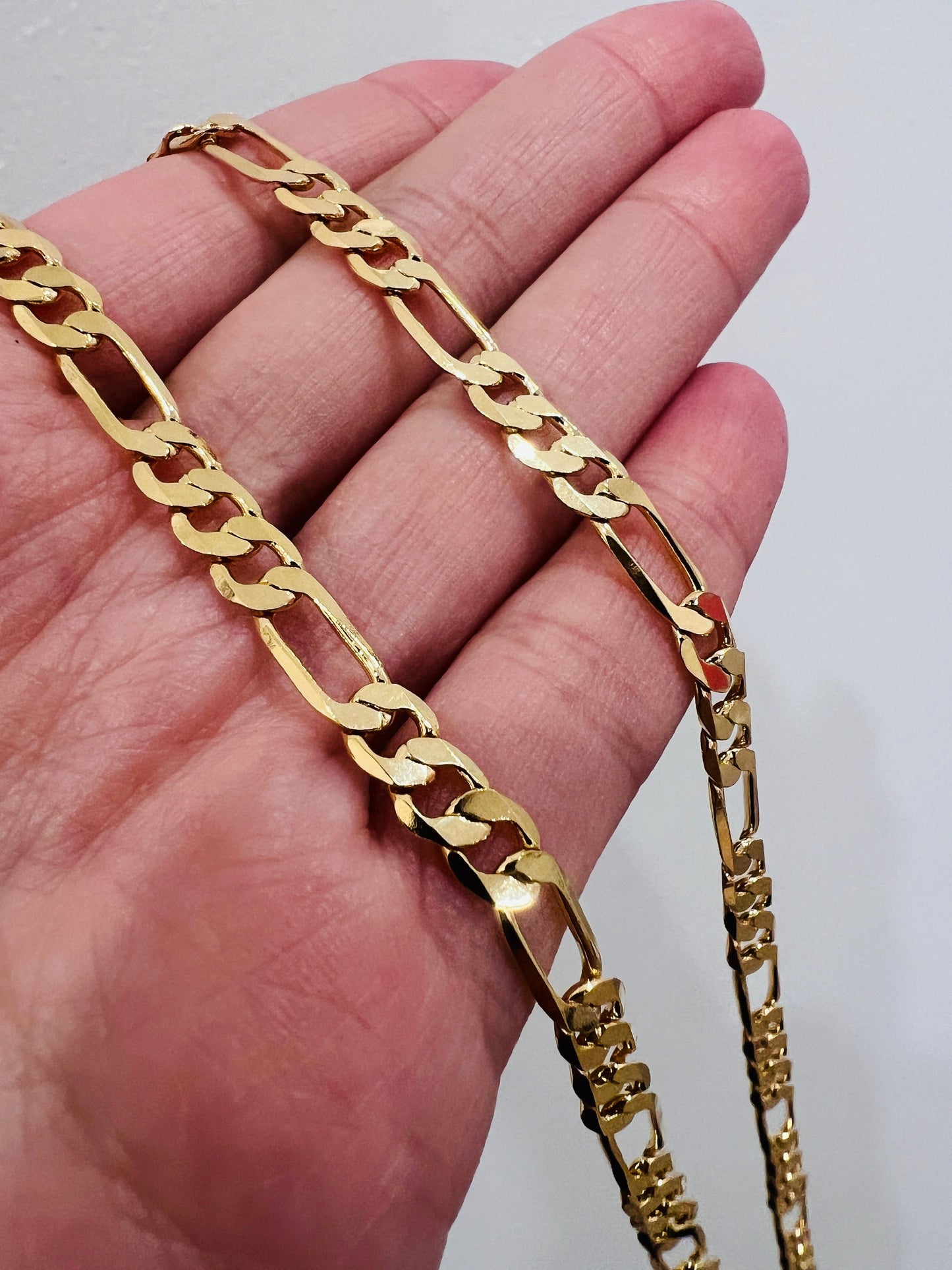 18KT Gold Filled Men's Chains, Gold Filled 5.5mm Figaro Chain | Classic Statement Necklace by HAUS OF MONOGRAM