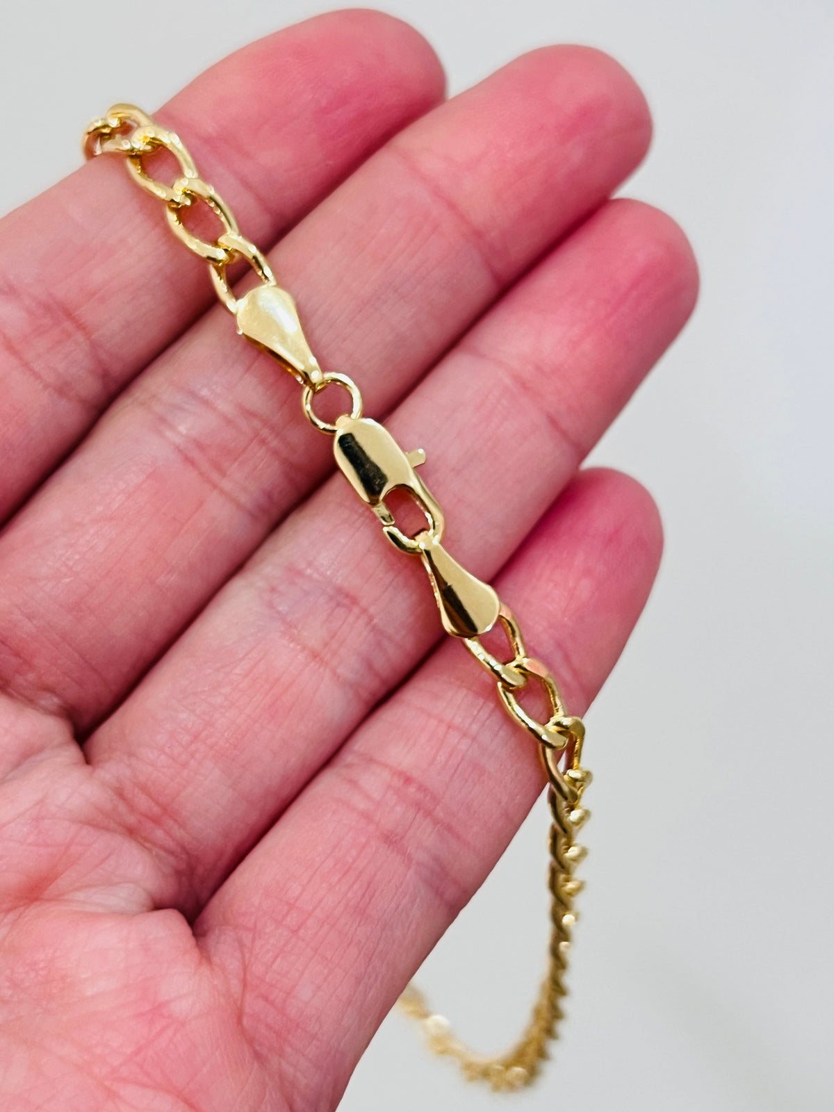 18KT Gold Filled Anklets, Gold Filled 5mm Curb Anklet | Bold Everyday Statement Piece by HAUS OF MONOGRAM