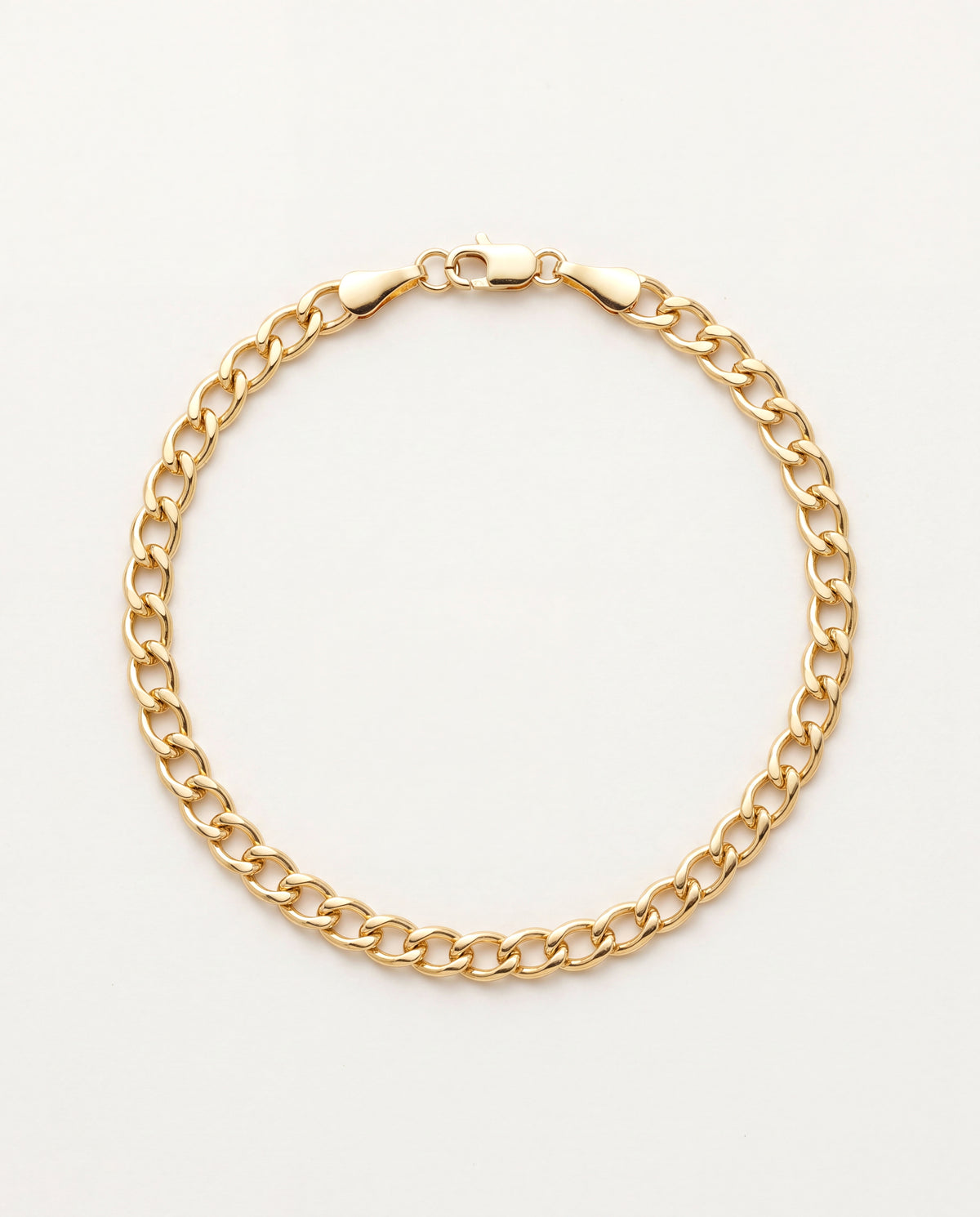 18KT Gold Filled Anklets, Gold Filled 5mm Curb Anklet | Bold Everyday Statement Piece by HAUS OF MONOGRAM