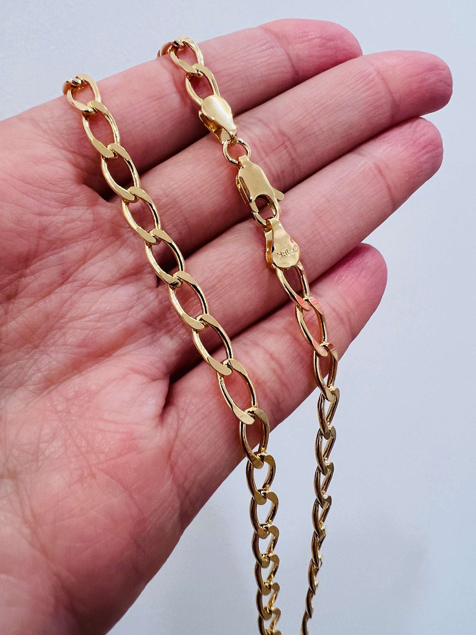 18KT Gold Filled Men's Chains, Gold Filled 5mm Curb Chain | Thick Statement Necklace by HAUS OF MONOGRAM