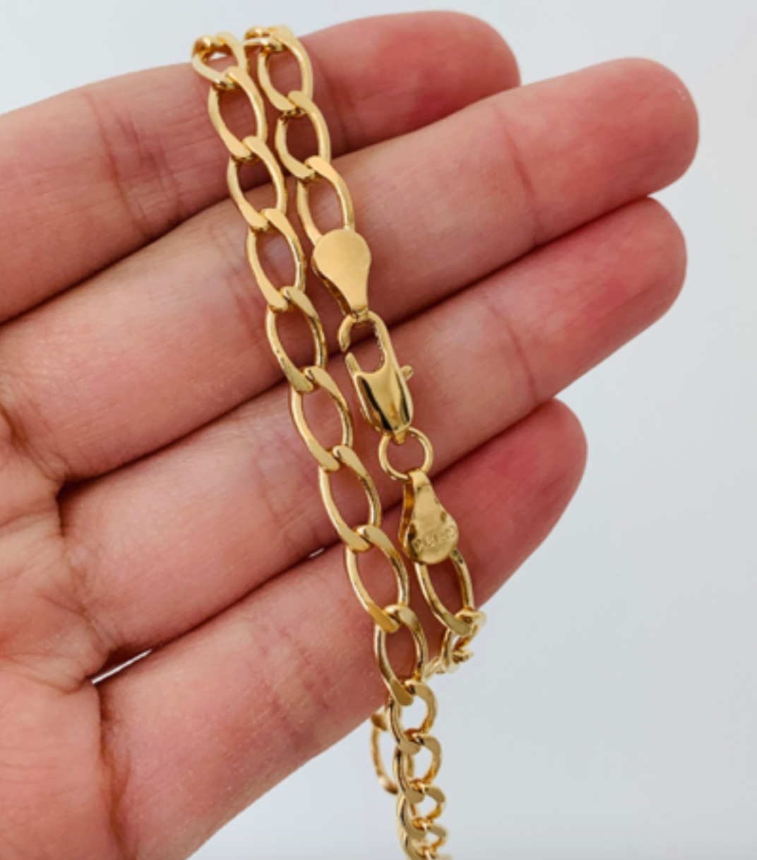 18KT Gold Filled Men's Chains, Gold Filled 5mm Curb Chain | Thick Statement Necklace by HAUS OF MONOGRAM