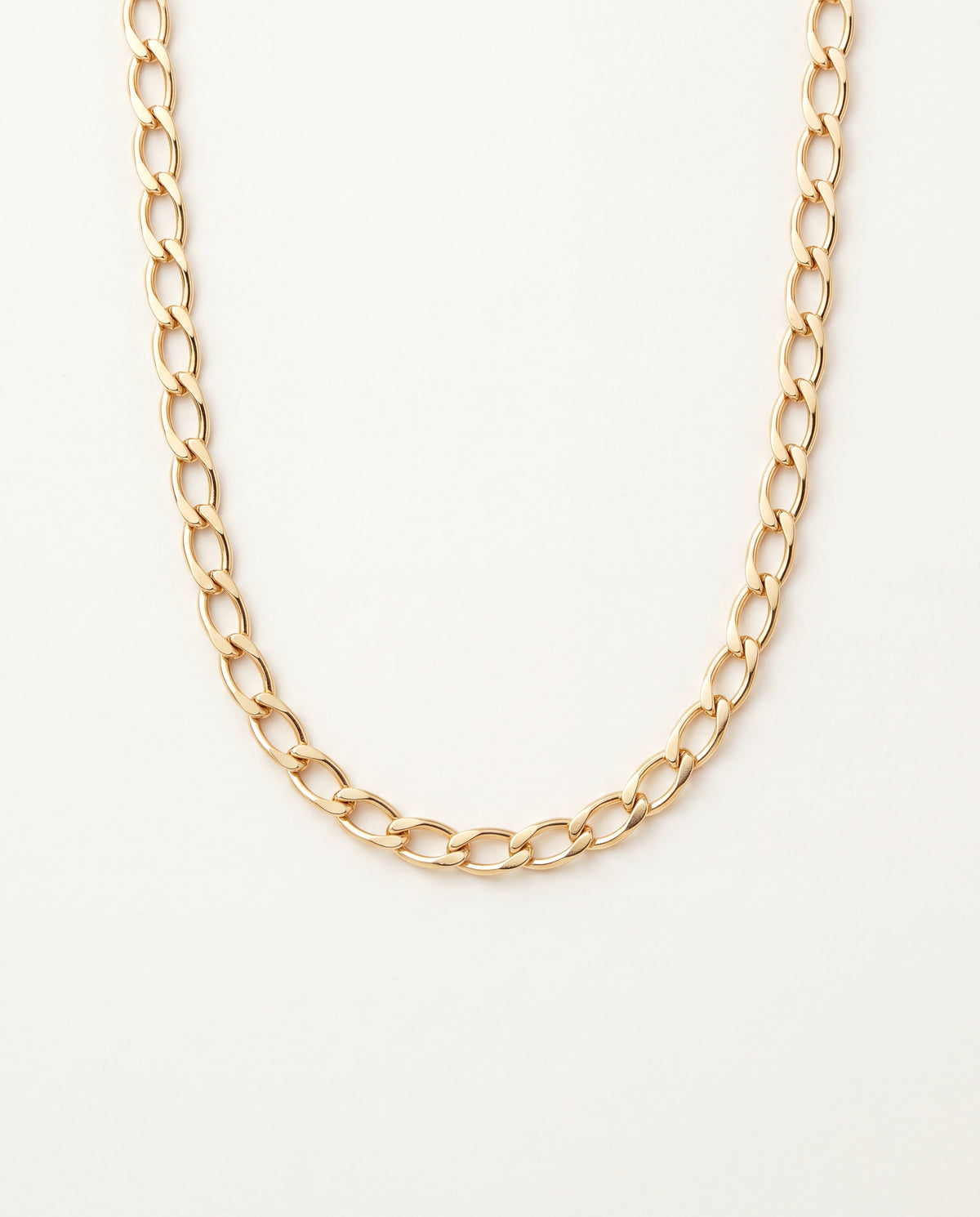 18KT Gold Filled Necklaces, Gold Filled 5mm Curb Necklace | Bold Gold Statement Chain by HAUS OF MONOGRAM