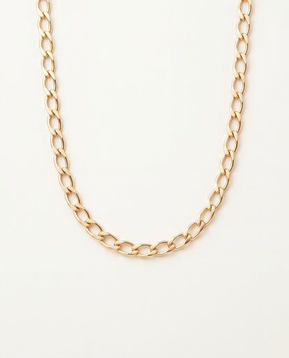 18KT Gold Filled Necklaces, Gold Filled 5mm Curb Necklace | Bold Gold Statement Chain by HAUS OF MONOGRAM