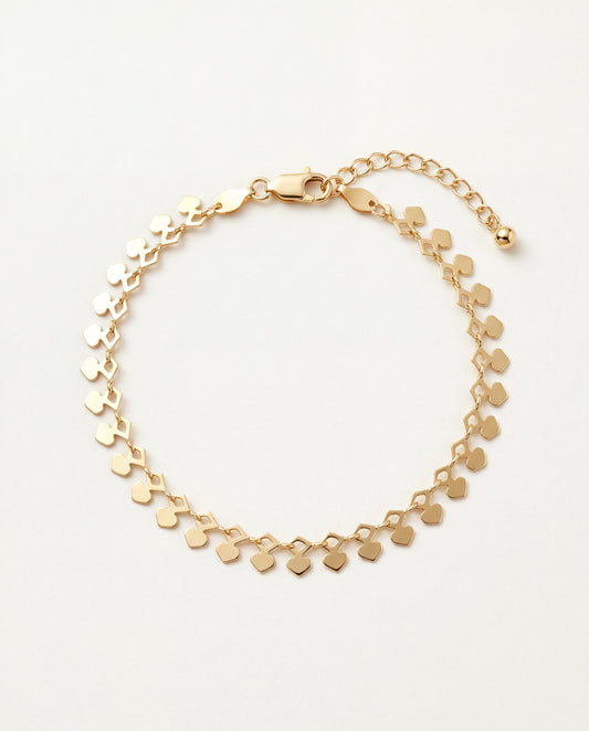 18KT Gold Filled Bracelets, Gold Filled 5mm Heart Bracelet | Romantic Gold Link Chain by HAUS OF MONOGRAM