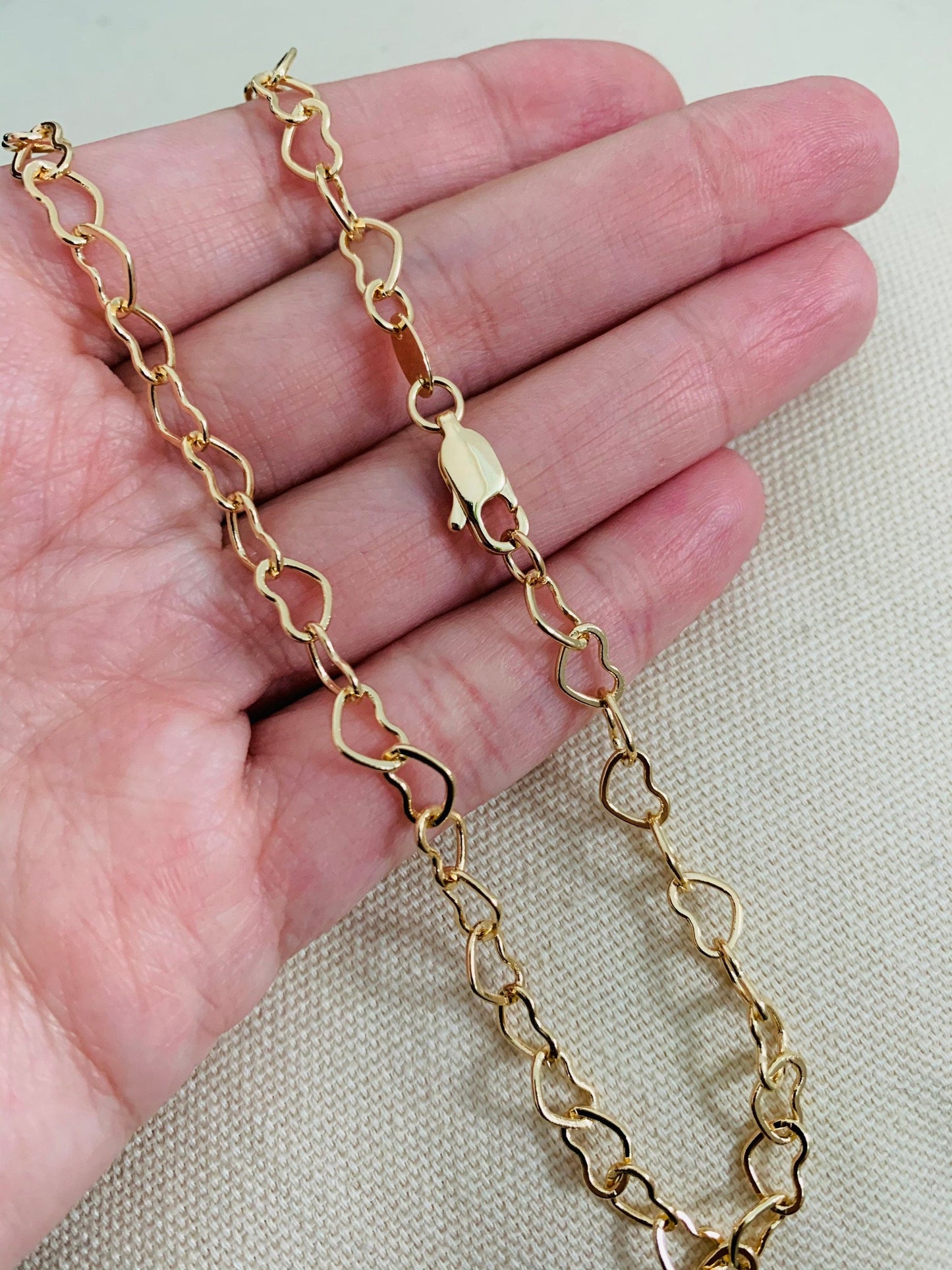 18KT Gold Filled Necklaces, Gold Filled 5mm Heart Necklace | Bold, Romantic Shine by HAUS OF MONOGRAM