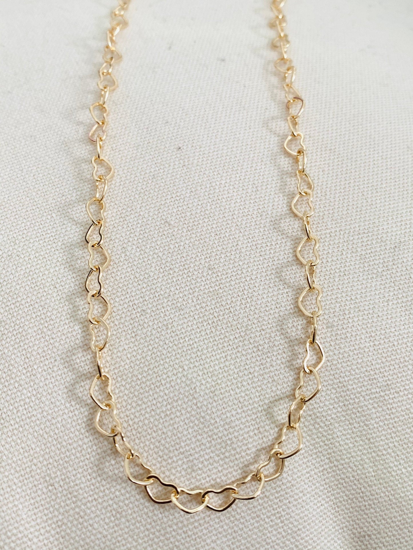 18KT Gold Filled Necklaces, Gold Filled 5mm Heart Necklace | Bold, Romantic Shine by HAUS OF MONOGRAM