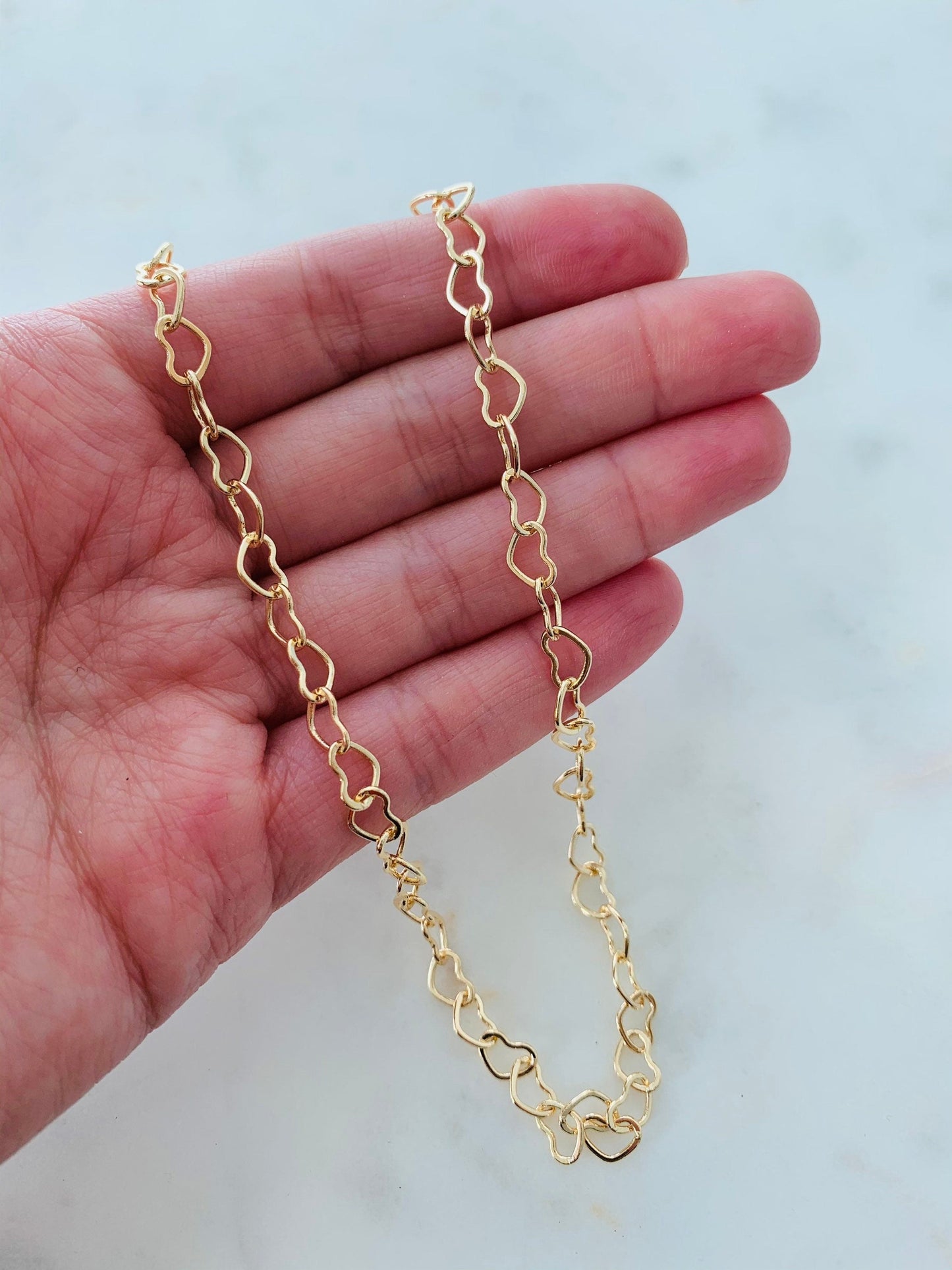 18KT Gold Filled Necklaces, Gold Filled 5mm Heart Necklace | Bold, Romantic Shine by HAUS OF MONOGRAM