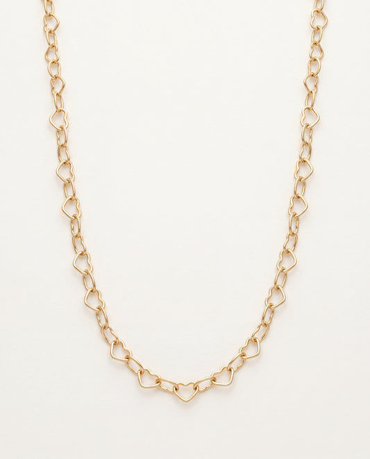 18KT Gold Filled Necklaces, Gold Filled 5mm Heart Necklace | Bold, Romantic Shine by HAUS OF MONOGRAM