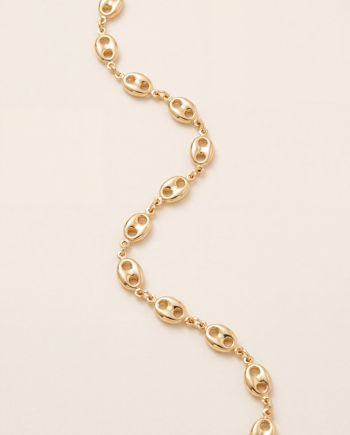 18KT Gold Filled Anklets, Gold Filled 5mm Puff Anklet | Bold Everyday Statement by HAUS OF MONOGRAM