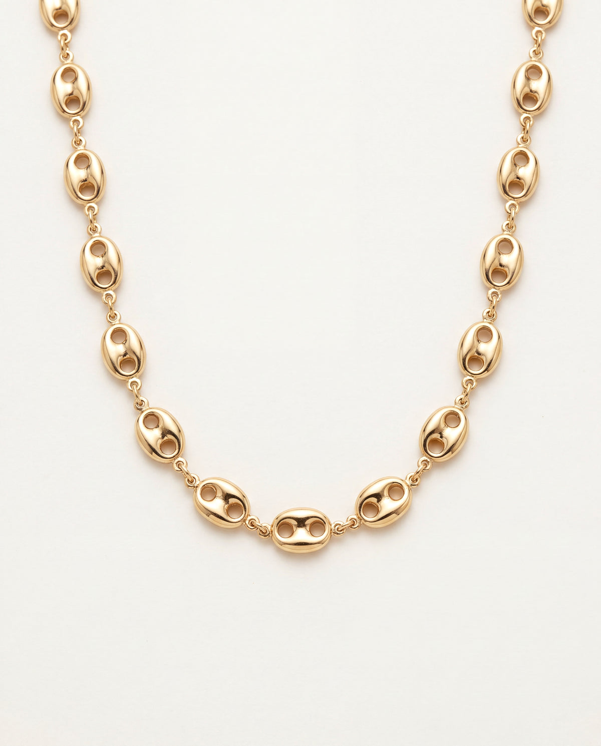 18KT Gold Filled Necklaces, Gold Filled Puff Chain Necklace | 5mm Bold Links | 22–26 by HAUS OF MONOGRAM