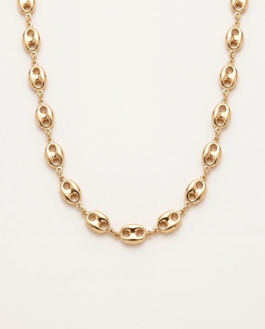18KT Gold Filled Necklaces, Gold Filled Puff Chain Necklace | 5mm Bold Links | 22–26 by HAUS OF MONOGRAM