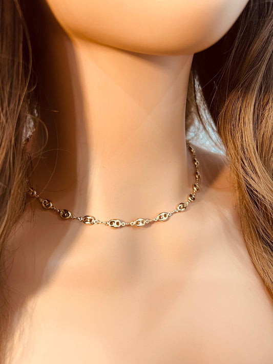 18KT Gold Filled Necklaces, Gold Filled 5mm Puff Necklace | Bold Shine, Everyday Luxe by HAUS OF MONOGRAM