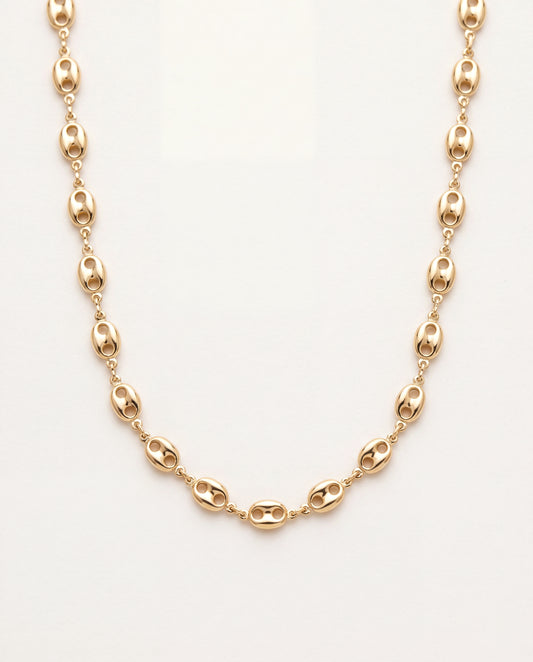 18KT Gold Filled Necklaces, Gold Filled 5mm Puff Necklace | Bold Shine, Everyday Luxe by HAUS OF MONOGRAM
