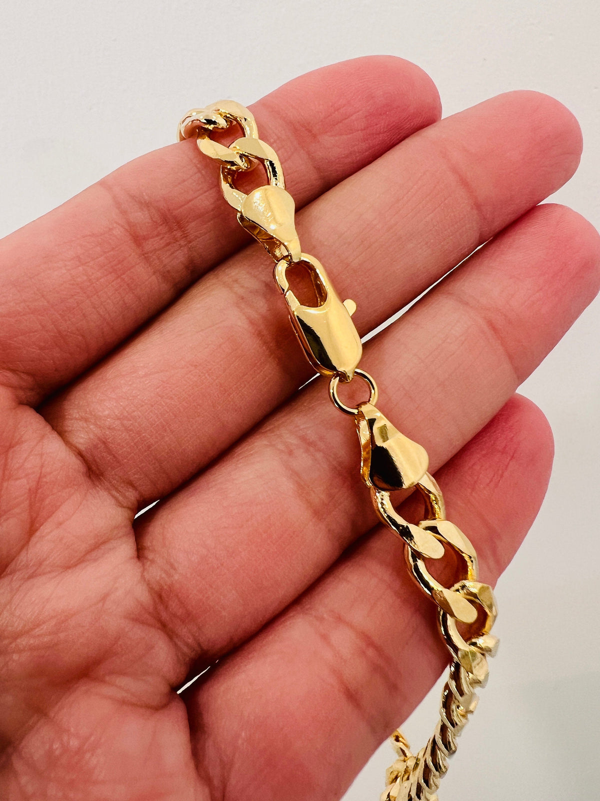 18KT Gold Filled Bracelets, Gold Filled 6mm Curb Bracelet | Bold, Polished, and Timeless by HAUS OF MONOGRAM