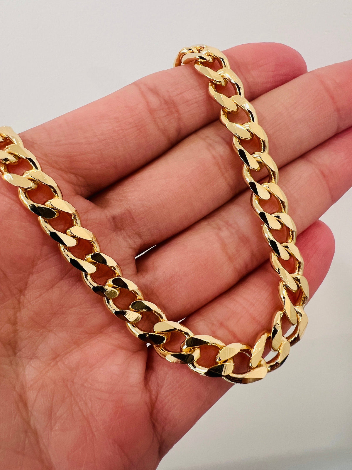 18KT Gold Filled Bracelets, Gold Filled 6mm Curb Bracelet | Bold, Polished, and Timeless by HAUS OF MONOGRAM