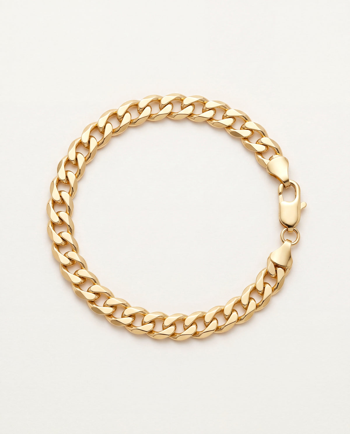 18KT Gold Filled Bracelets, Gold Filled 6mm Curb Bracelet | Bold, Polished, and Timeless by HAUS OF MONOGRAM