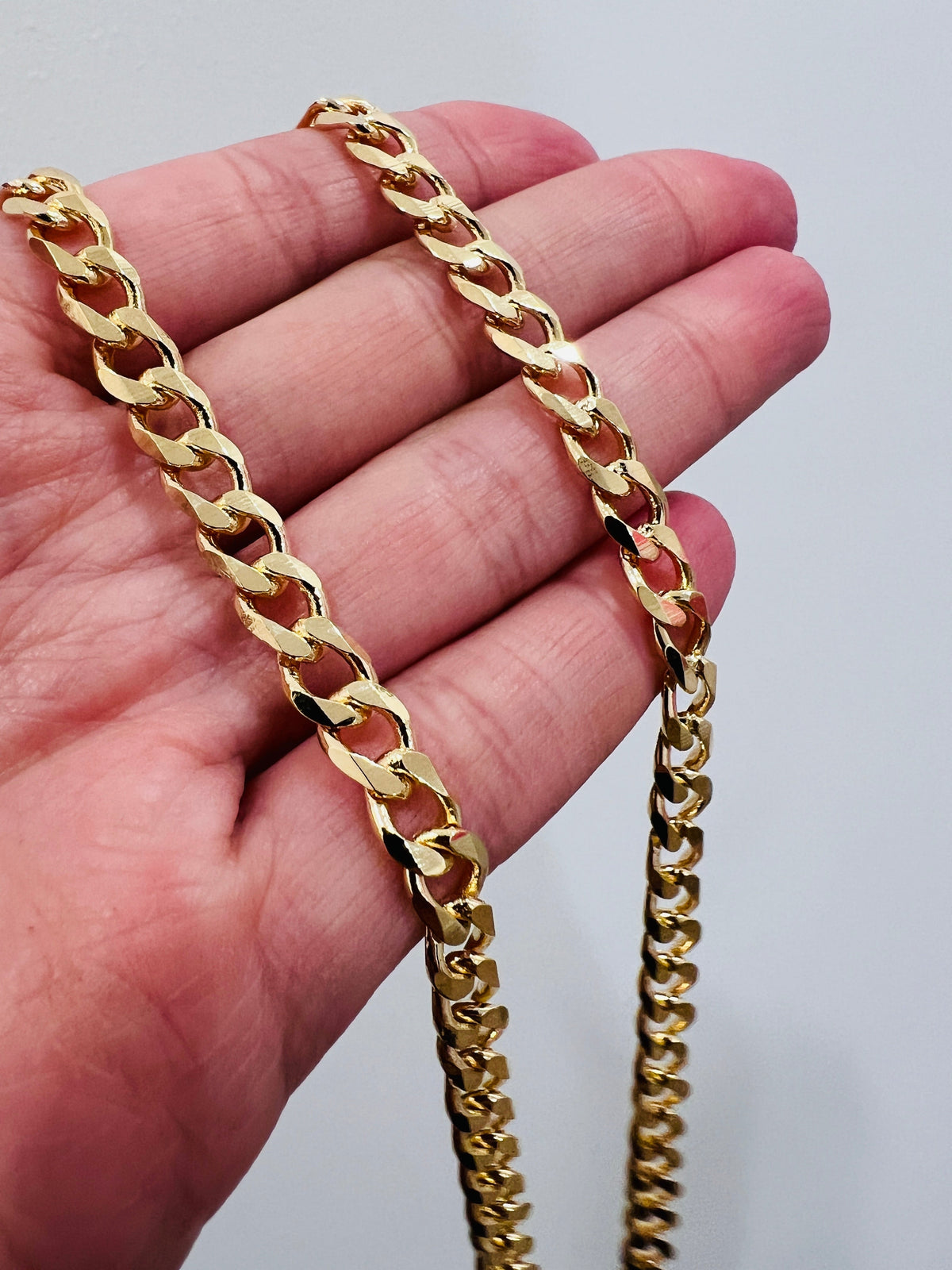 18KT Gold Filled Men's Chains, Gold Filled 6mm Curb Chain | Bold Everyday Statement Necklace by HAUS OF MONOGRAM