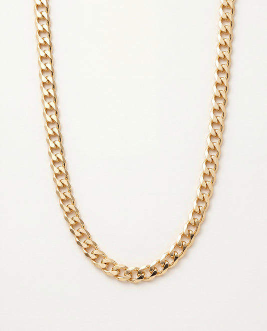 18KT Gold Filled Men's Chains, Gold Filled 6mm Curb Chain | Bold Everyday Statement Necklace by HAUS OF MONOGRAM