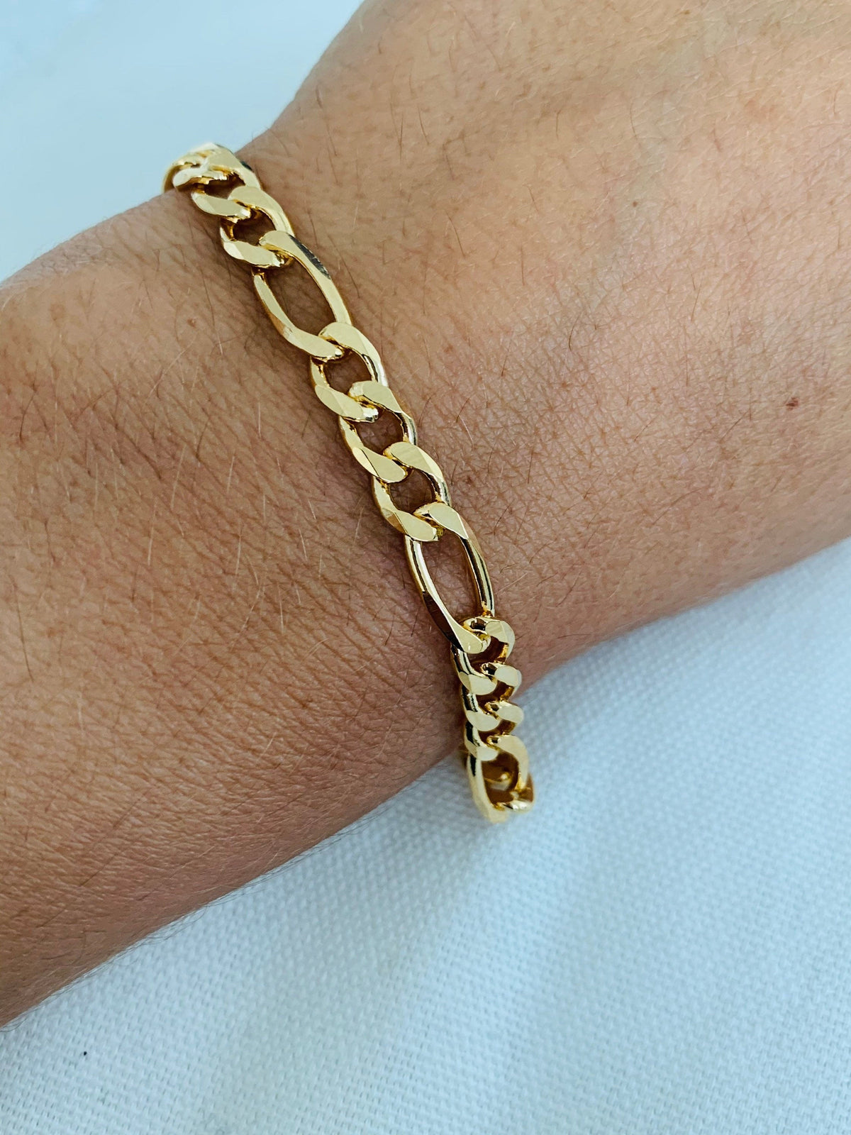 18KT Gold Filled Bracelets, Gold Filled 6mm Figaro Bracelet | Bold, Classic, Effortlessly Cool by HAUS OF MONOGRAM