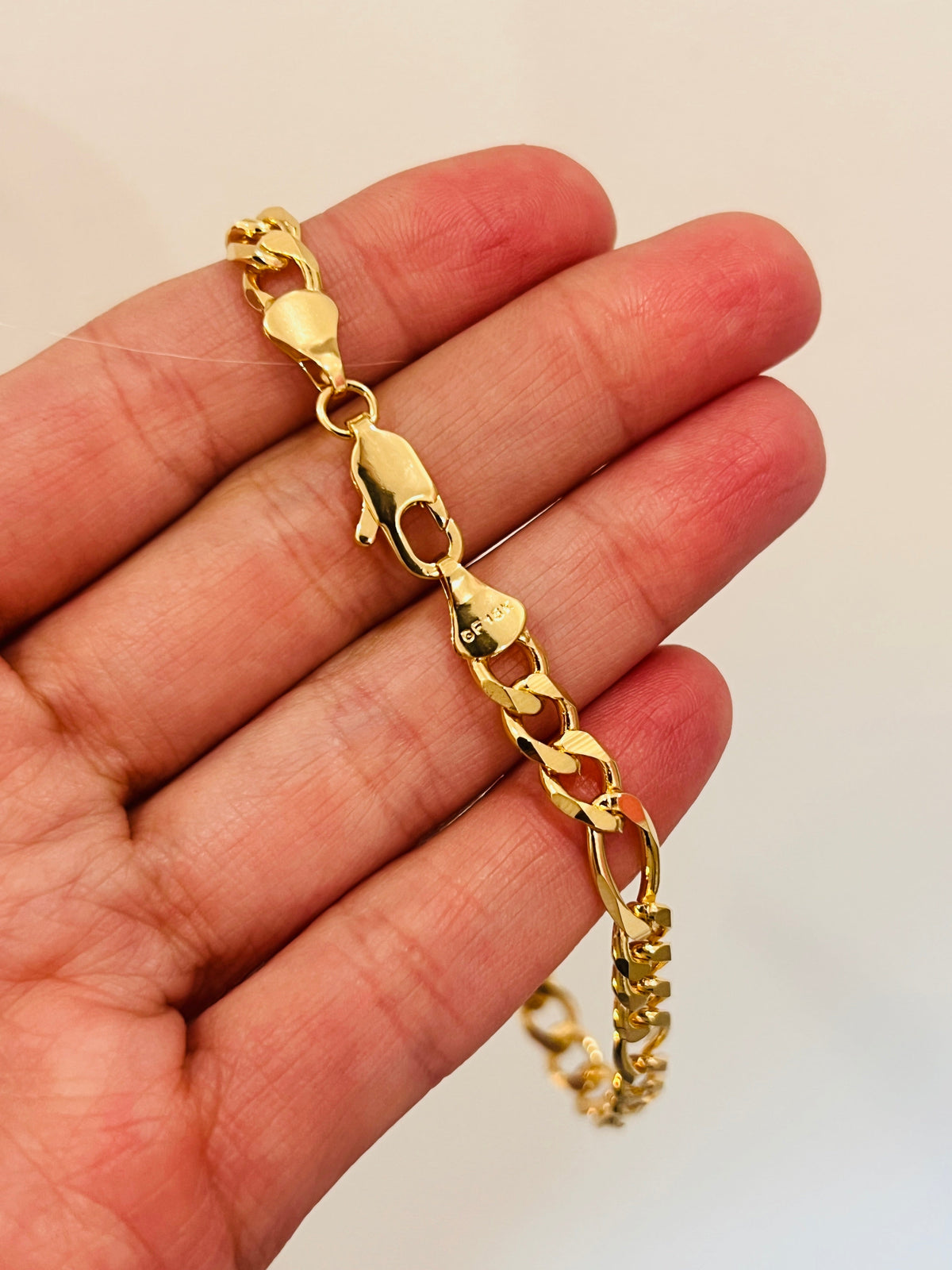18KT Gold Filled Bracelets, Gold Filled 6mm Figaro Bracelet | Classic Men's Chain Bracelet by HAUS OF MONOGRAM