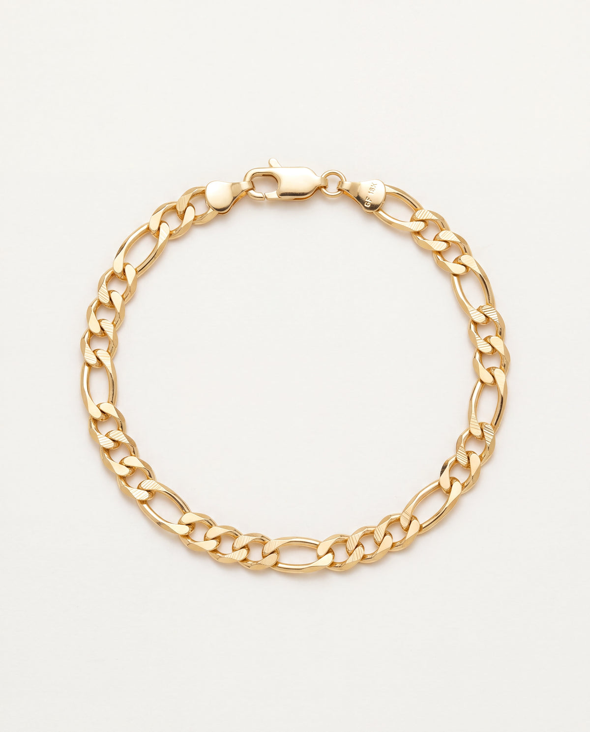 18KT Gold Filled Bracelets, Gold Filled 6mm Figaro Bracelet | Classic Men's Chain Bracelet by HAUS OF MONOGRAM