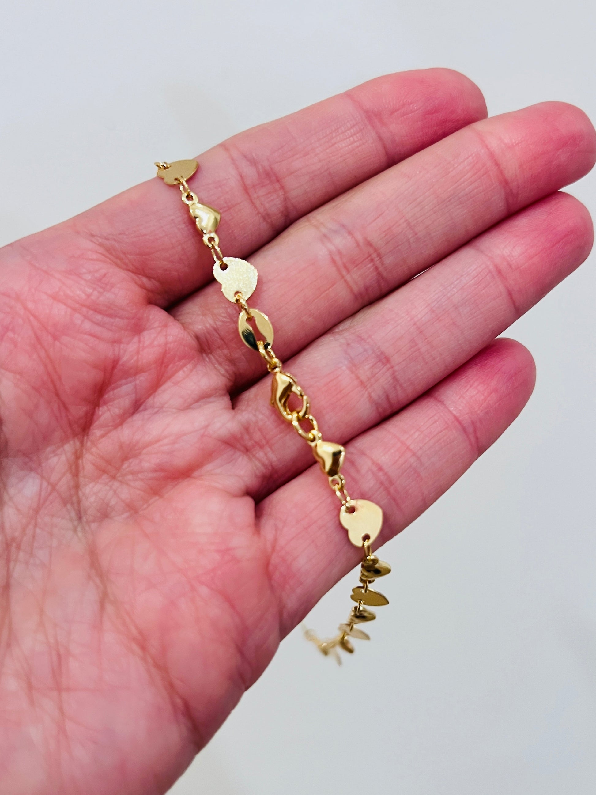 Gold Filled 6mm Heart Anklet | Adjustable Shine Accent by HAUS OF MONOGRAM