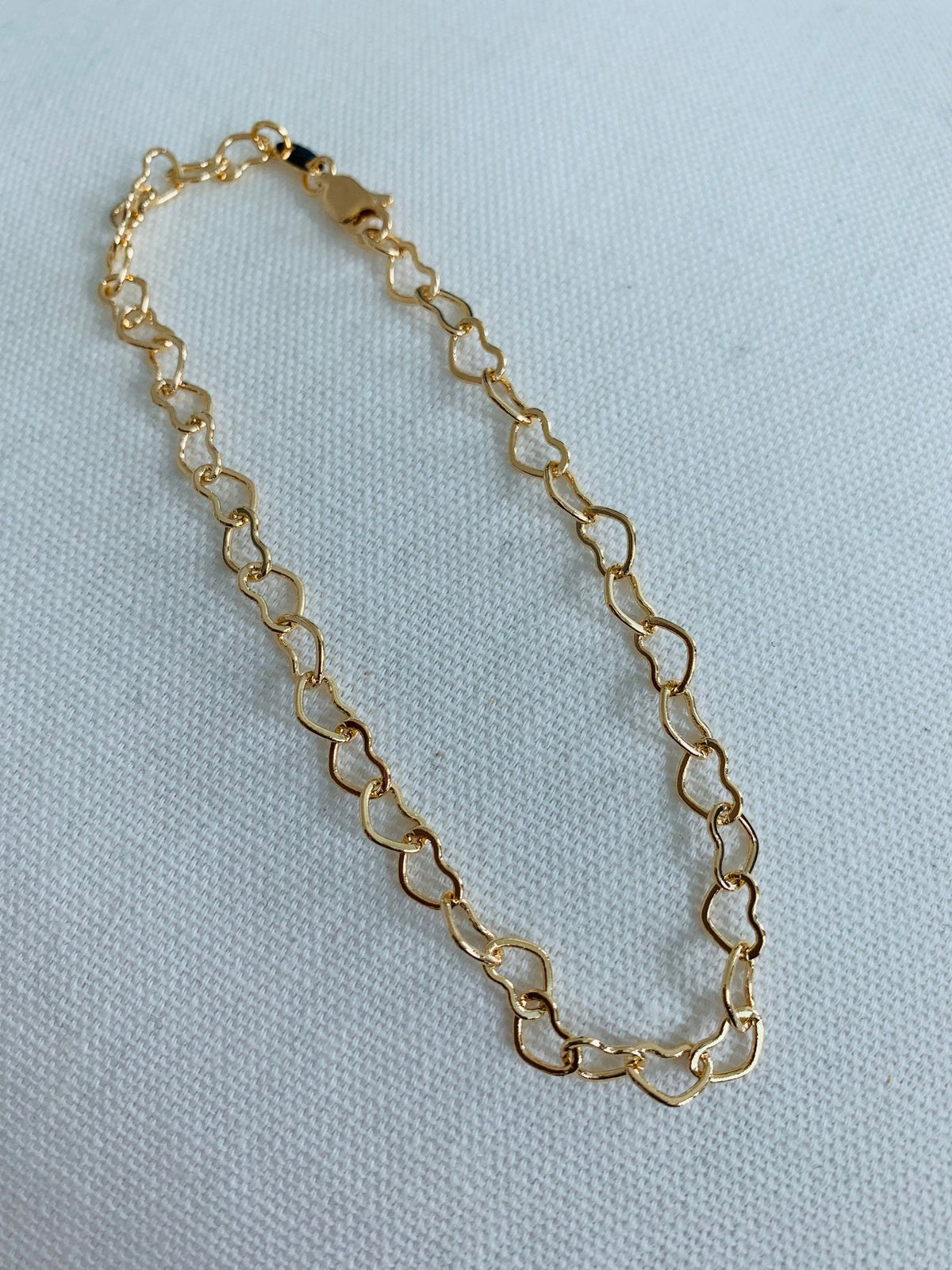 18KT Gold Filled Anklets, Gold Filled 6mm Heart Anklet | Sweet & Stylish Everyday Accent by HAUS OF MONOGRAM