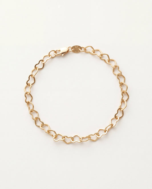 18KT Gold Filled Anklets, Gold Filled 6mm Heart Anklet | Sweet & Stylish Everyday Accent by HAUS OF MONOGRAM