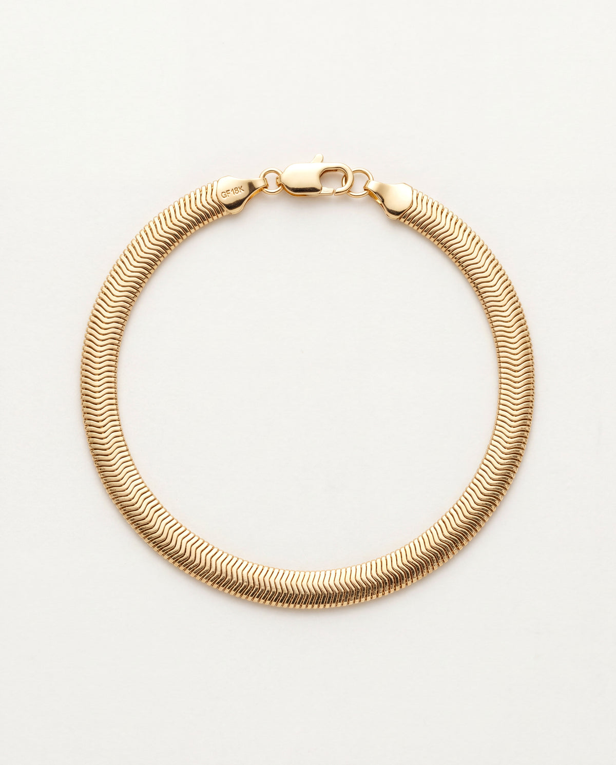 18KT Gold Filled Bracelets, Gold Filled 6mm Magic Herringbone Bracelet | Sleek Shine, Timeless Elegance by HAUS OF MONOGRAM