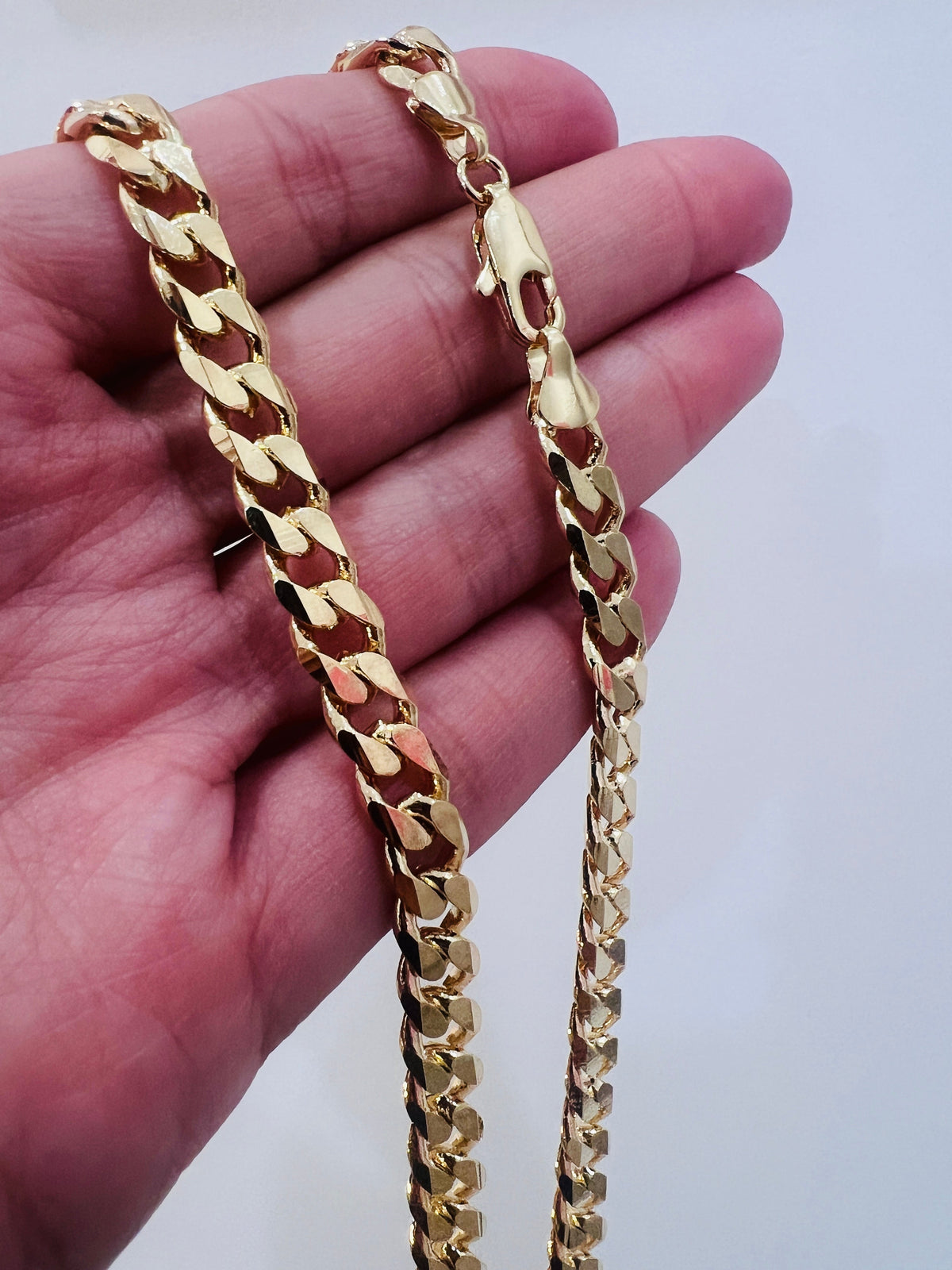 18KT Gold Filled Necklaces, Gold Filled 7mm Curb Chain | Bold, Classic, Unmissable by HAUS OF MONOGRAM