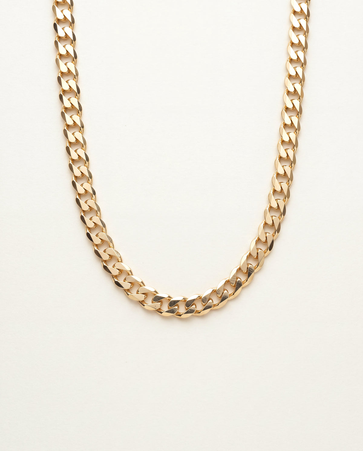 18KT Gold Filled Necklaces, Gold Filled 7mm Curb Chain | Bold, Classic, Unmissable by HAUS OF MONOGRAM