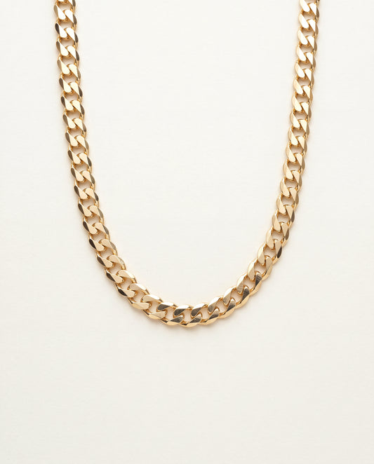 18KT Gold Filled Necklaces, Gold Filled 7mm Curb Chain | Bold, Classic, Unmissable by HAUS OF MONOGRAM