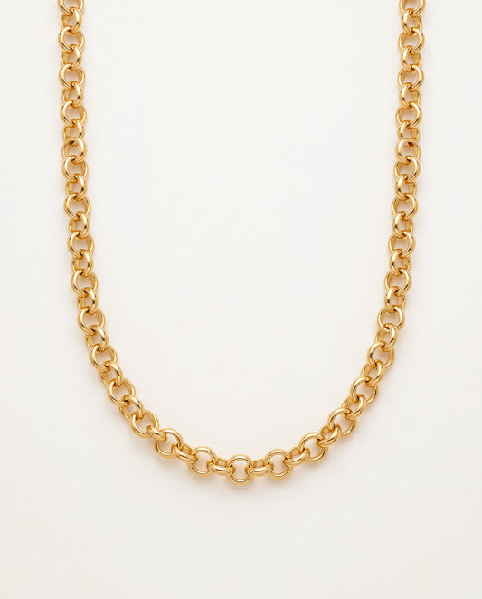 18KT Gold Filled Necklaces, Gold Filled 8mm Cable Necklace | 18" Durable Chain by HAUS OF MONOGRAM